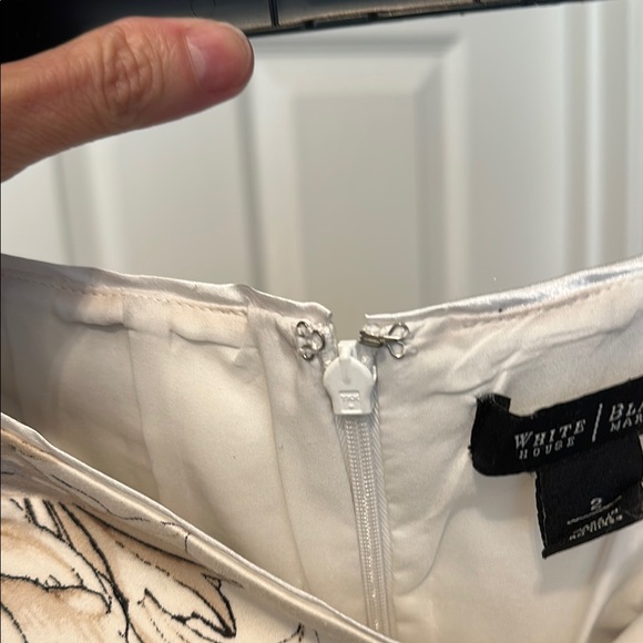 White House Black Market Black and White Knee-Length Pencil Skirt - Picture 5 of 5